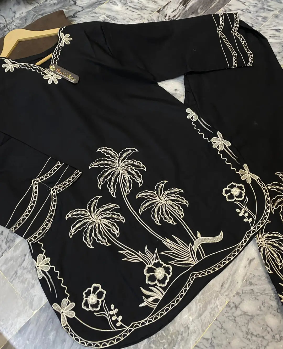 2 Pcs Women's Stitched Cotton Embroidered Shirt And Trouser by velora