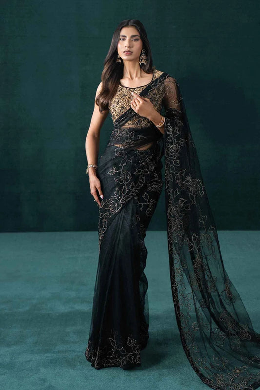 2 piece - Embroidered Saree